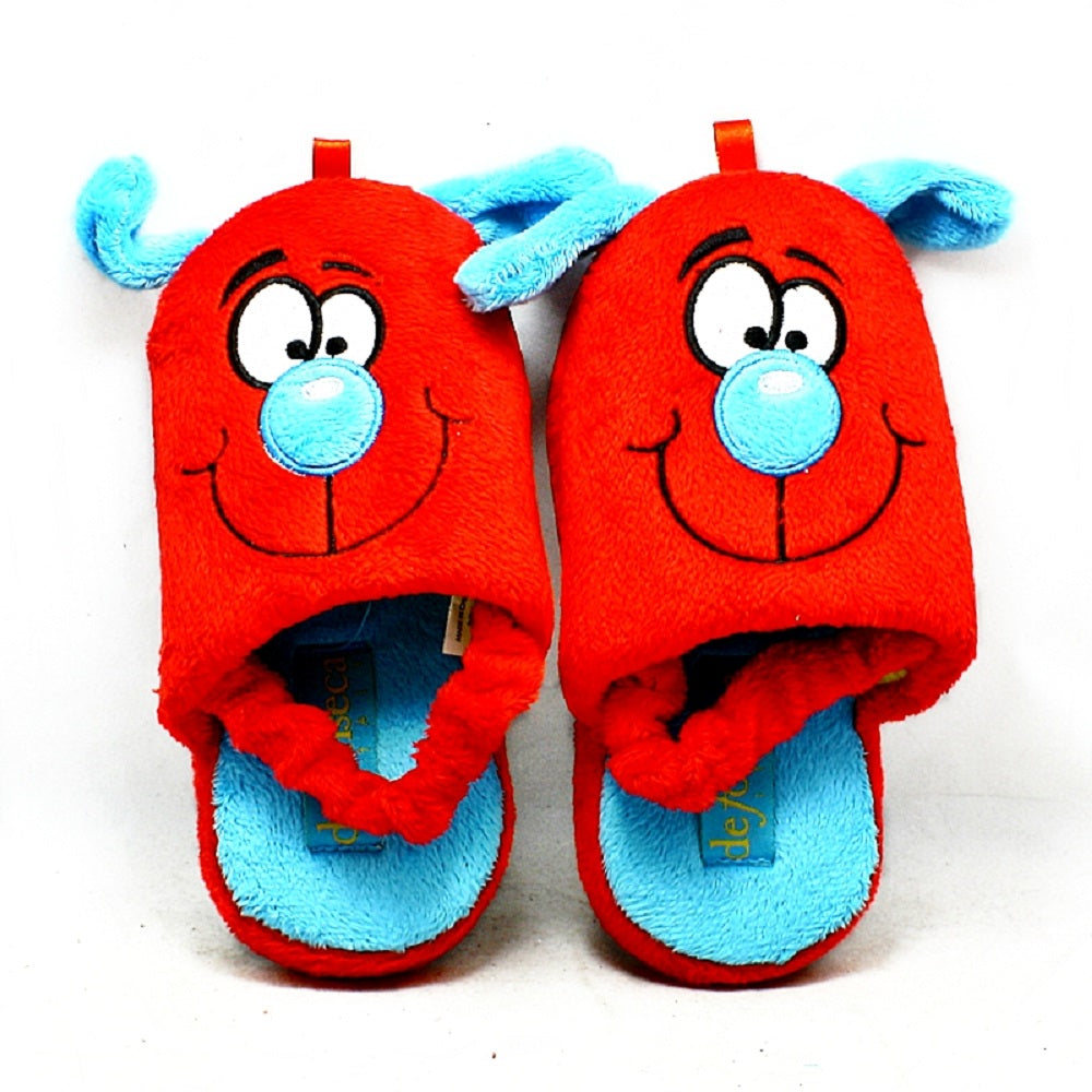 Monster face open back slippers childrens