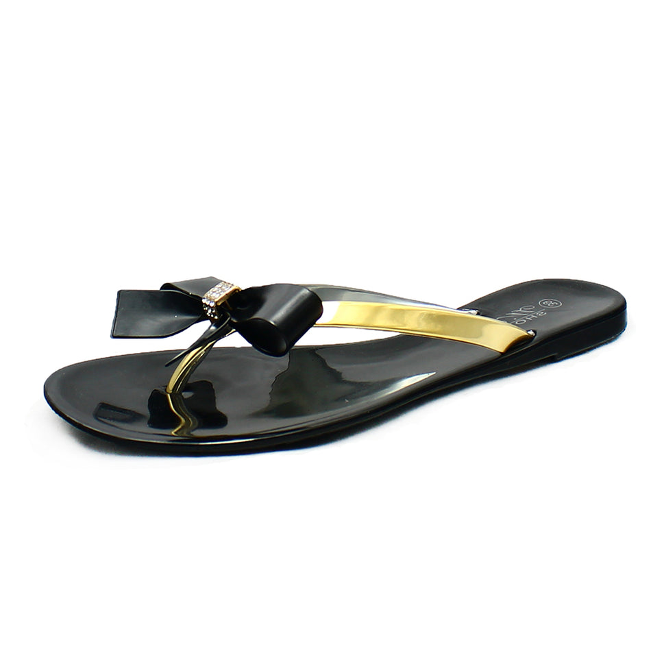 Jelly Sandals / Flip Flops with sparkly Bow or strap