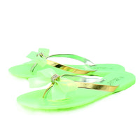 Jelly Sandals / Flip Flops with sparkly Bow or strap