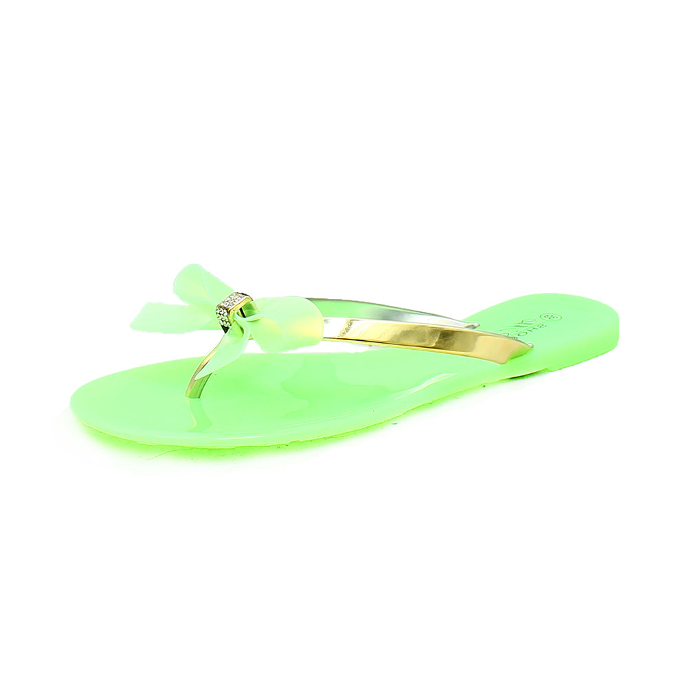 Jelly Sandals / Flip Flops with sparkly Bow or strap