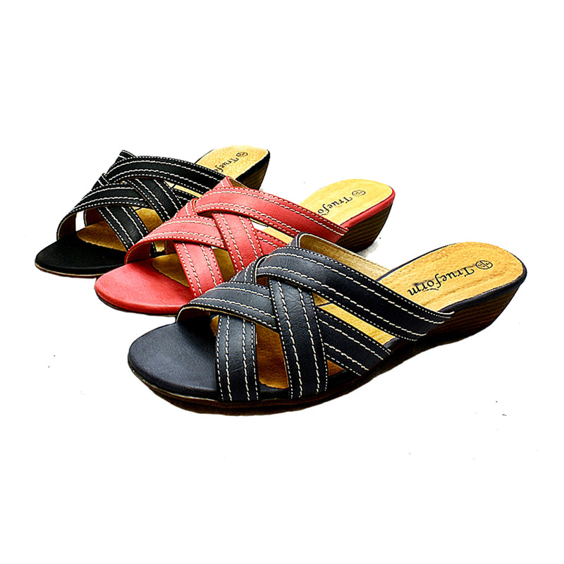 Low wedge open toe comfort sandals – rockthosecurves