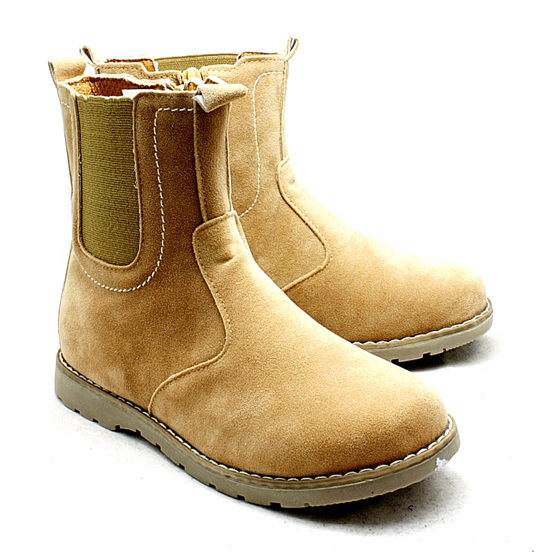 Older Boys or Girls suedette gusset side Chelsea Boots