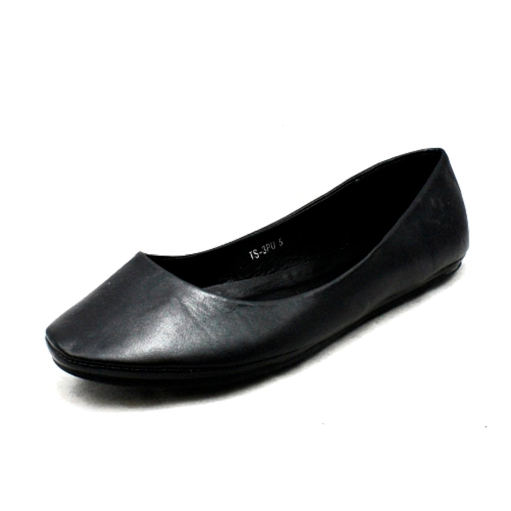 ROCKTHOSECURVES BLACK MATT FLAT BALLERINA PUMPS SHOES