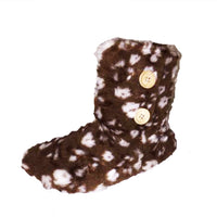 Suedette Slipper boots with soft fluffy lining