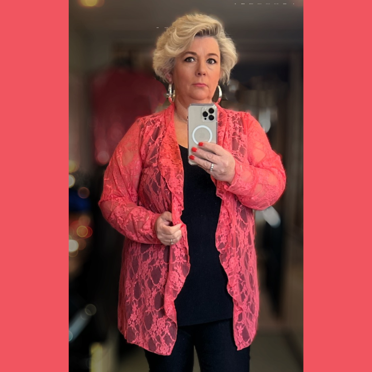 Lace clearance waterfall cardigan