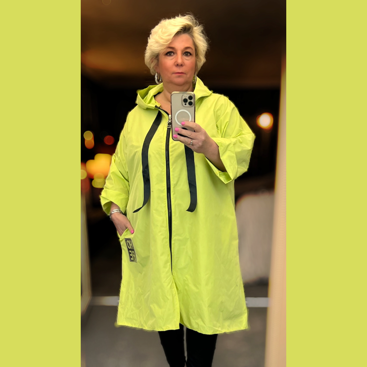 A line top raincoat plus size