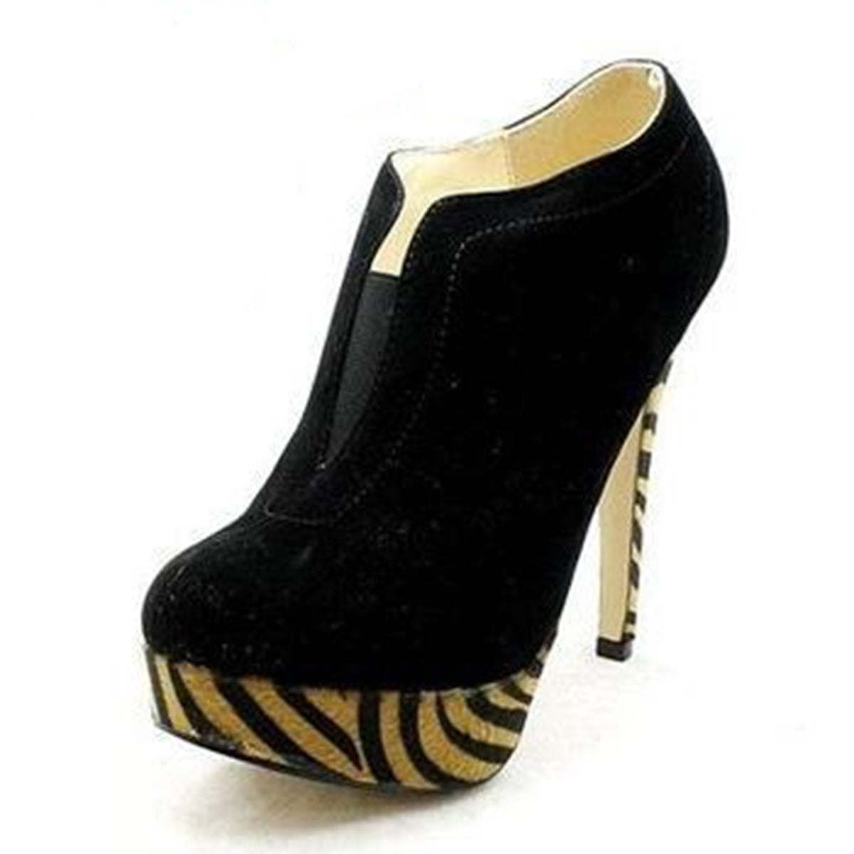 High Heel slip on shoe boots with platform + heel