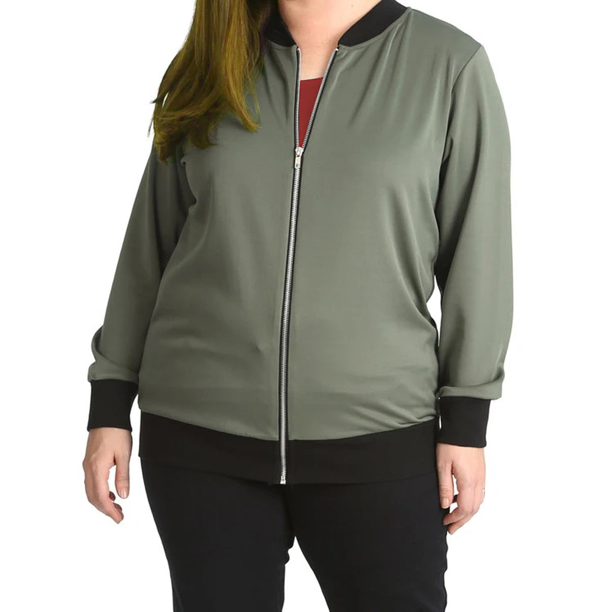 Zip Up lightweight Bomber Jacket - plus sizes too