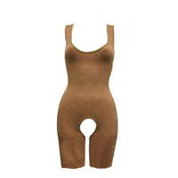 Elasticated all in one crotchless bodysuit shaper underwear / shorts