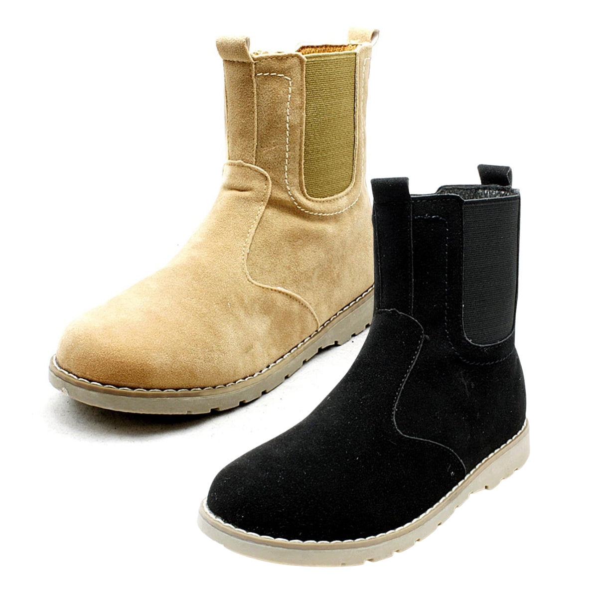 Older Boys or Girls suedette gusset side Chelsea Boots