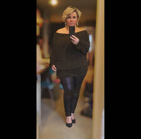 Wetlook shiny Leggings pleather with or without side zip - PLUS SIZES