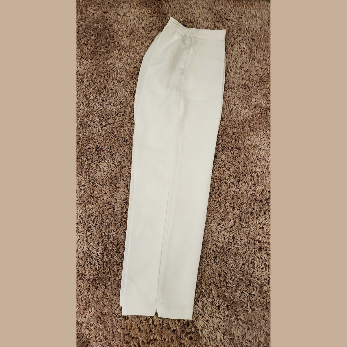 Straight Leg Trousers 1/2 elastic waist and side pockets (27 INCH)